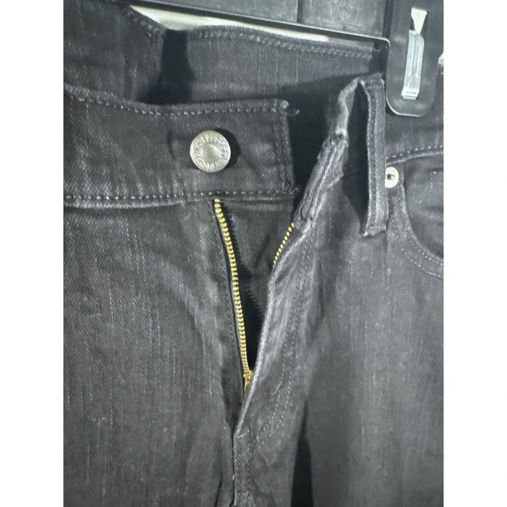 Levi's 514 Straight‎ Fit Mens Black Denim Jeans 32x34 Stretch Cotton